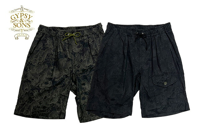 【SALE 20%OFF】GYPSY&SONS ジプシー＆サンズ　HUNDRED TIGER SHORTS ハンドレッド タイガー ショーツ　ハーフパンツ　ブッシュパンツ　2色(19:BLACK/69:KHAKI)