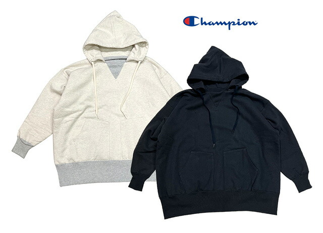 Champion はやりっ児 DOUBLE FACE PULLOVER AFTER HOODED 後後ばらいパーカー ダブル人間の顔 パーカー 2色(米国海軍/しろがね色薄墨色) C3-C108 2025FW