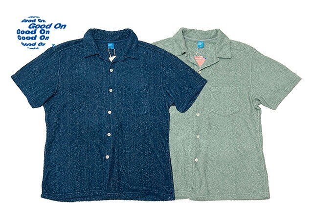 Good On グッドオン　DOUBLE PILE SS OPEN SHIRTS　ダブルパイル ショートスリーブ オープンシャツ　2色（DEEP LAGOON/G.GREEN）2025SS