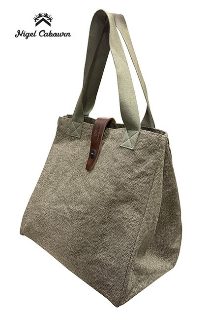 Nigel Cabourn ナイジェル・ケーボン　BUCKET BAG　SWISS ARMY 　バケットバッグ　1-191 :DARK GREEN　MADE IN JAPAN　トートバッグ