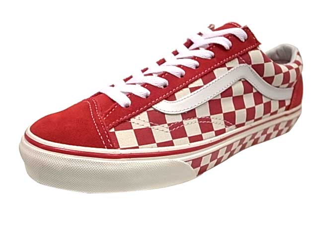 vans style 36 checkerboard red