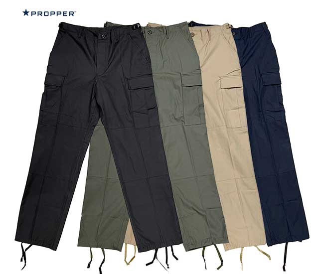 PROPPER プロッパー BDU TROUSER トラウザー 綿織物100％ 4色（BLACK/OLIVE/KHAKI/DARK NAVY）【新品】