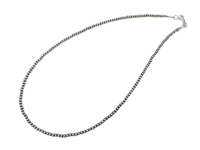 Ericka Nicolas Begay エリッカ ニコラス ビゲイ　Silver Necklace シルバー ネックレス　Indian Jewelry インディアン ジュエリー　3mm/50cm　ナバホ族　ナバホパール　silver925