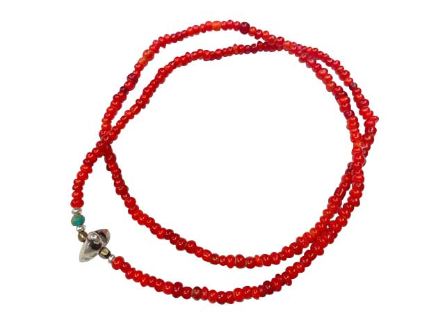 Sunku サンク　Old White Heart Beads Necklace & Bracelet ホワイト ハート ビーズ ネックレス＆ブレスレット　アンティークビーズ　Silver925　Turquise 11,242円