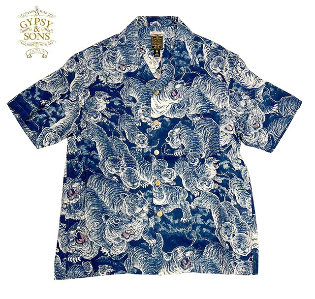 GYPSY&SONS ジプシー＆サンズ　INDIGO HUNDRED TIGER SHIRTS　ハンドレッドタイガー シャツ　白虎　INDIGO　日本製 23,760円