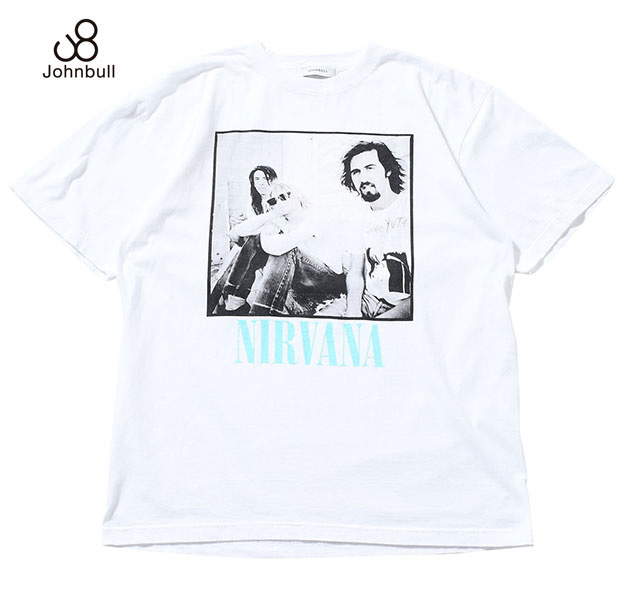Johnbull ジョンブル　NIRVANA アーティストTシャツ（NIRVANA ／ PHOTO）　WHITE ホワイト　半袖　アーティストTEE　2026SS