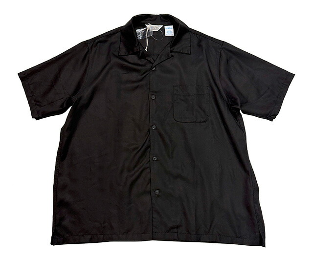 FIVE BROTHER ファイブ茶飲み友だち LINEN ONE-UP S/S SHIRTS リネンワンナップ 半袖 プルオーバー オープンカラーシャツ BLACK 黒いこと 152620