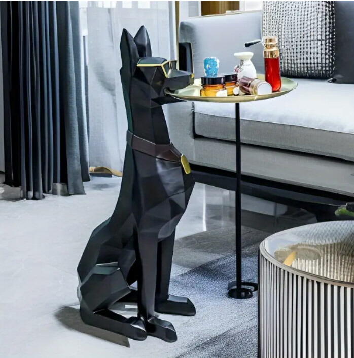 ドーベルマン　犬の置物　オブジェ Amazon.co.jp: ドーベルマン 置物 大型 犬 眼鏡をかけた