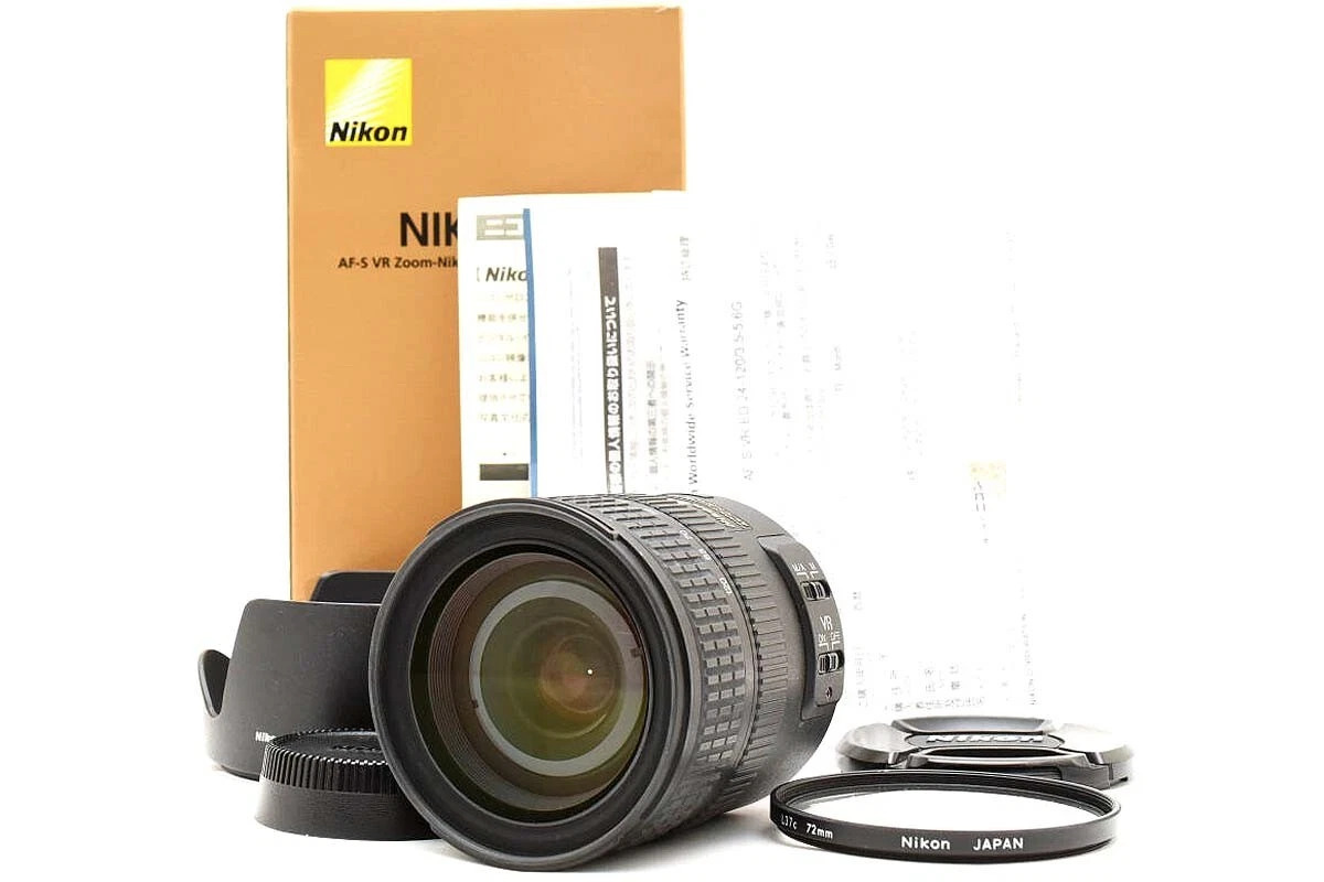 ニコン AF-S VR Zoom-Nikkor  24-120粍 f/3.5-5.6 IF ED 水晶体（水晶体ボンネット付き添い人）新品負けず劣らず