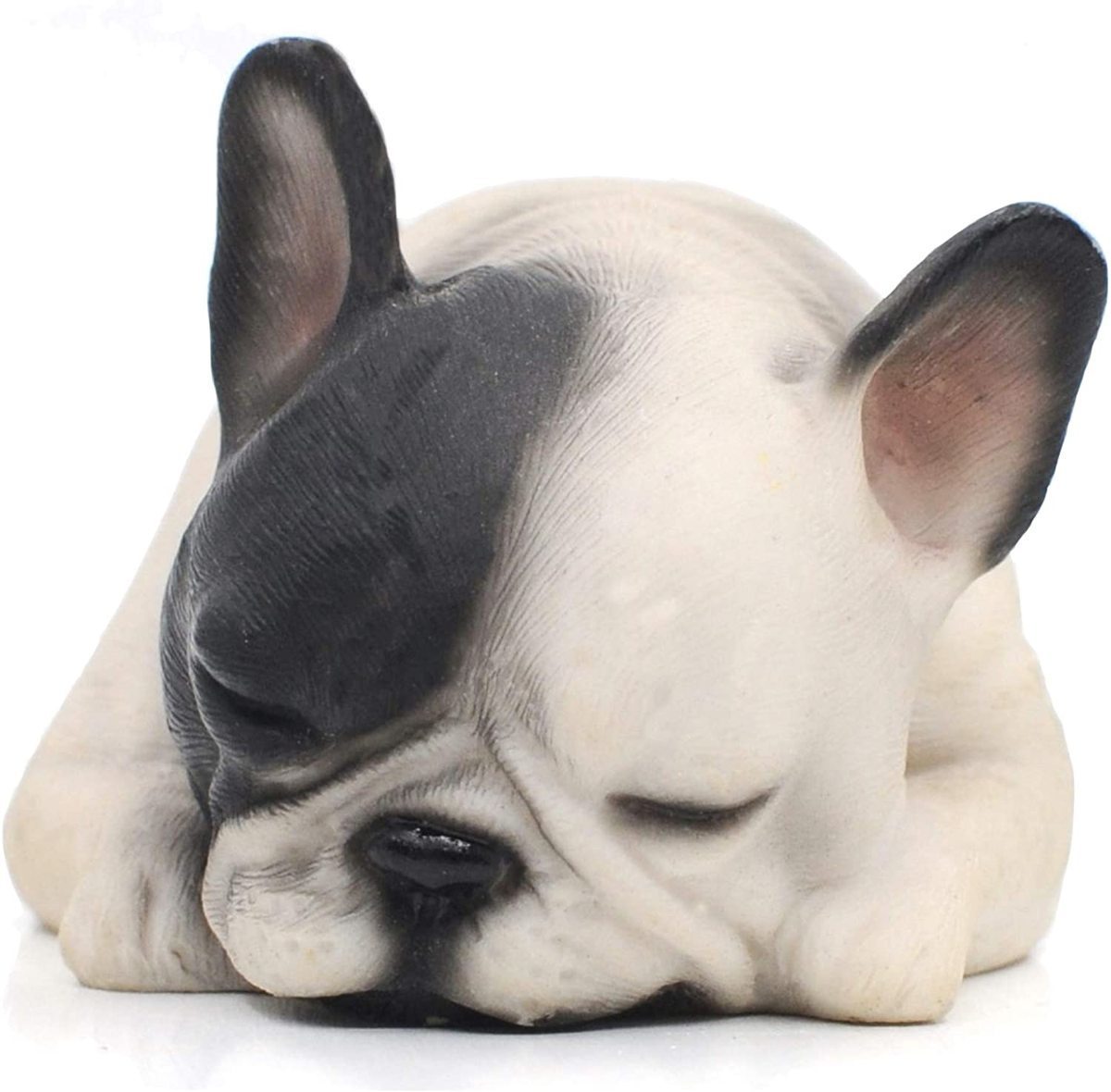 横になって在る眠っているブラック ホワイト彩りの フレンチブルドッグの犬ころ 外装 プレゼント スカルプチュア 塑像 ドッグカフェ 触れ合い上天 Hotjobsafrica Org