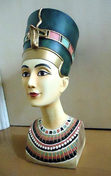 古代エジプト彫刻 女性美の象徴 ネフェルティティ彩色彫像 趣味コレクション ビューティーハウス 化粧室 記念品 プレゼント贈り物 輸入品 Onpointchiro Com