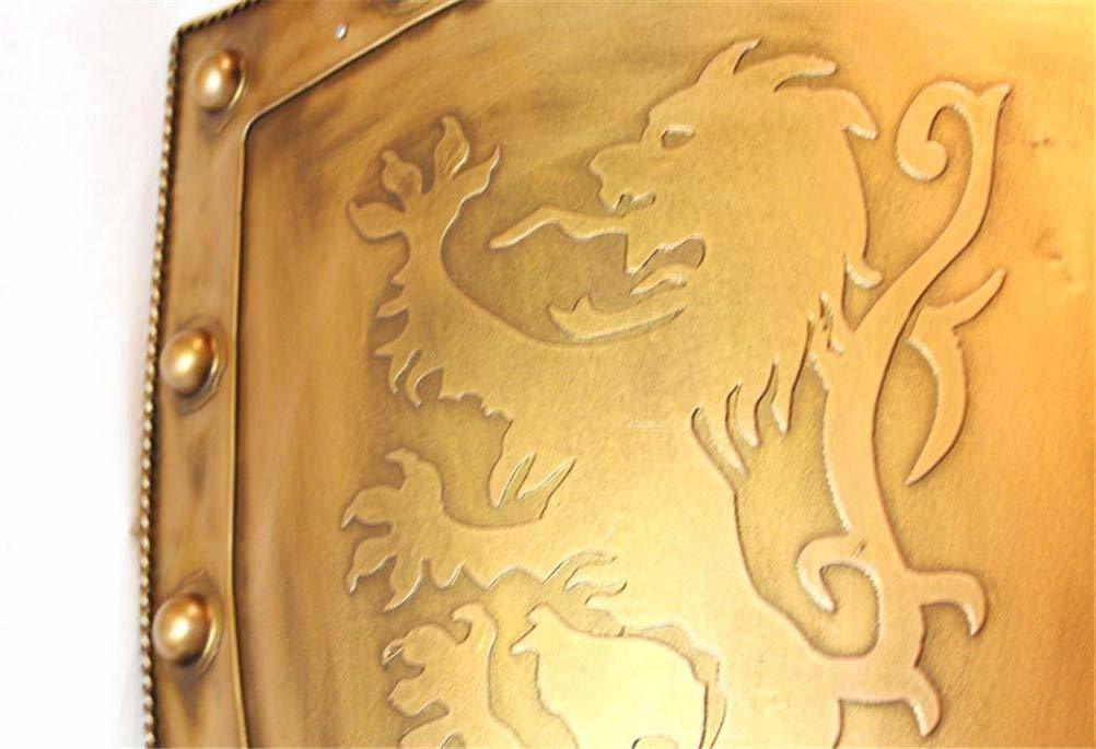 セール 即納 特別価格 ヴィンテージ風 真鍮製 中世ヨーロッパ 獅子紋章デザイン 騎士用 盾 楯 壁彫刻 金属製 壁装飾 彫像 輸入品 Lunarhomesdurgapur Com