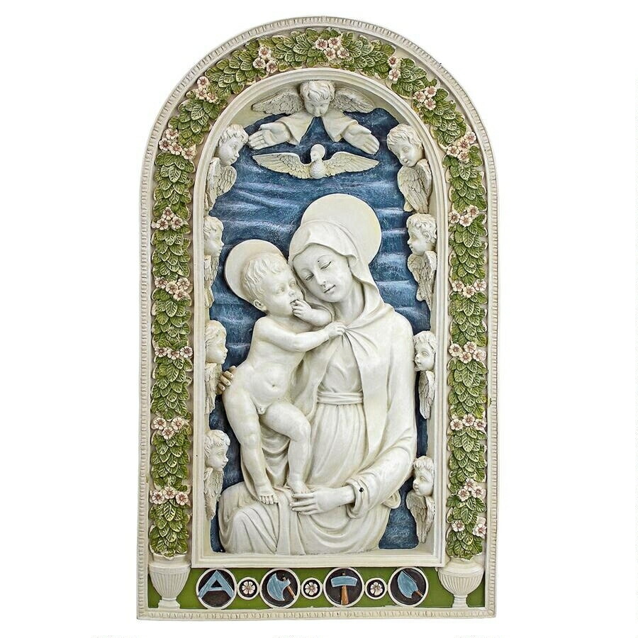 聖母聖母マリアとイエス バス浮彫り 浅浮き彫り 壁刻る 偶像 カトリックチャーチ 祭壇 洗礼 聖霊 福音 聖書 戴き物下され物 輸入偉容 Lapsonmexico Com
