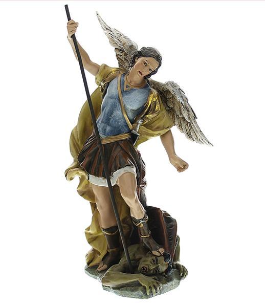 西洋彫刻 ルネッサンスコレクション ヨセフスタジオ製 守護天使ミカエル彫像 高さ約18ｃｍ/ カトリック教会 記念プレゼント贈り物 (輸入品)