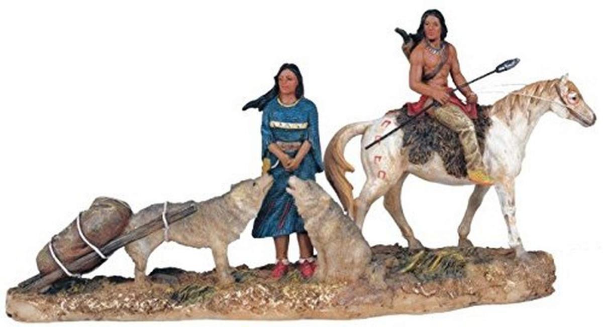 ネイティブアメリカン　インディアン　モチーフ像　40cm 楽天市場】ネイティブ・アメリカンの戦士 インディアンの酋長