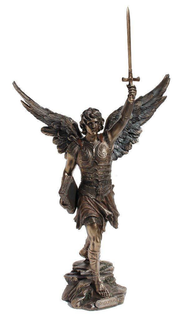 高さ 約42 神の友人 剣を持った 守護天使 聖ラグエル ブロンズ風 置物 彫像 彫刻 カトリック教会 福音 洗礼 精霊 守護 贈り物 輸入品 Mysteelroof Com