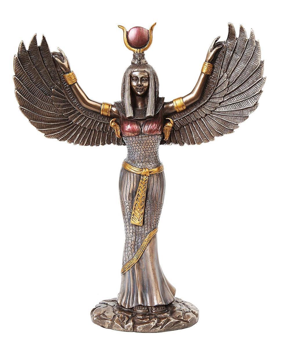 高品質 古代エジプト女神 翼を広げた イシス神 ブロンズ風仕上げ彫像 彫刻 ピラミッド カイロ 神殿 スフィンクス プレゼント贈り物 輸入品 Fucoa Cl