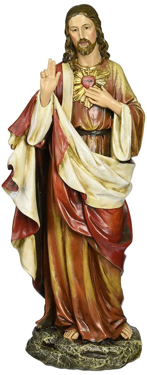 ルネッサンスコレクション ヨセフ スタジオ製 聖心 イエス キリスト彫像 カトリック教会 祭壇 聖母マリア 輸入品 Salon Raquet De