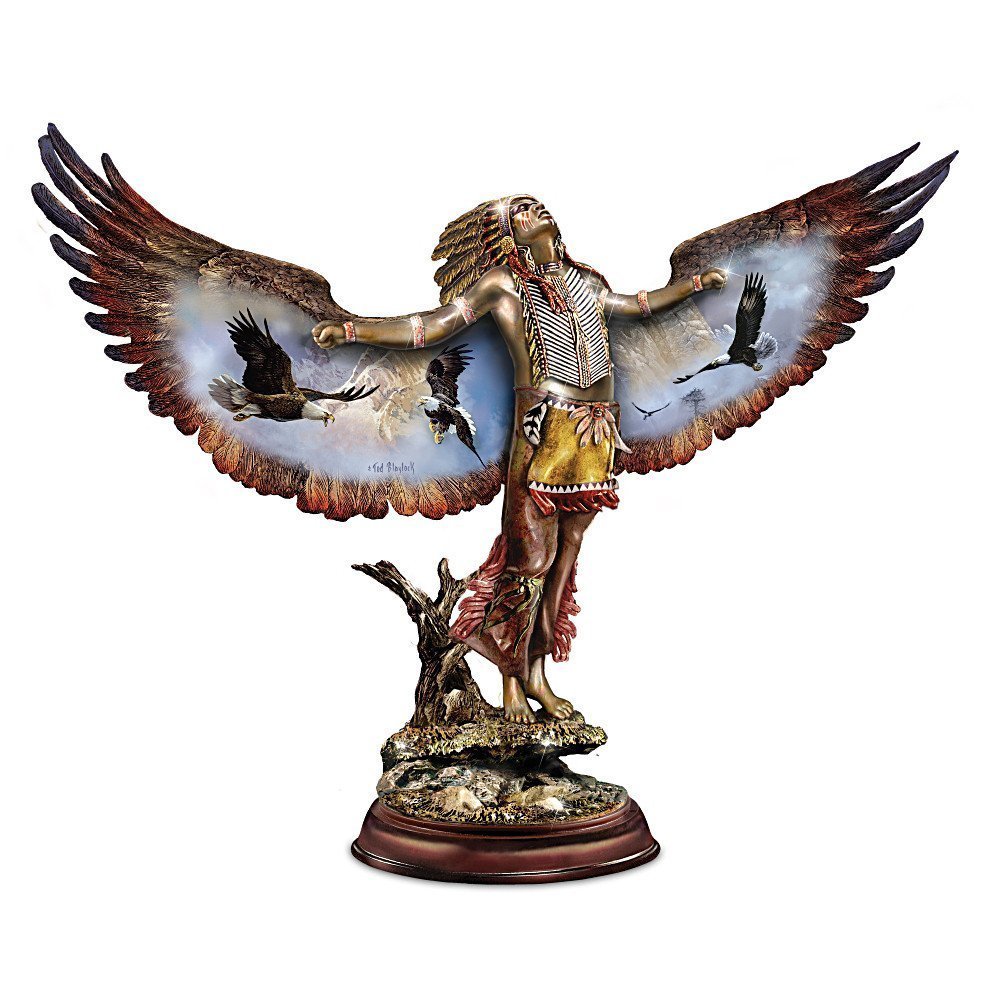 確認用　ネイティブアメリカン　インディアン　バッファロー　置物　サインあり　戦士 確認用 ネイティブアメリカン インディアン バッファロー 置物 サイン