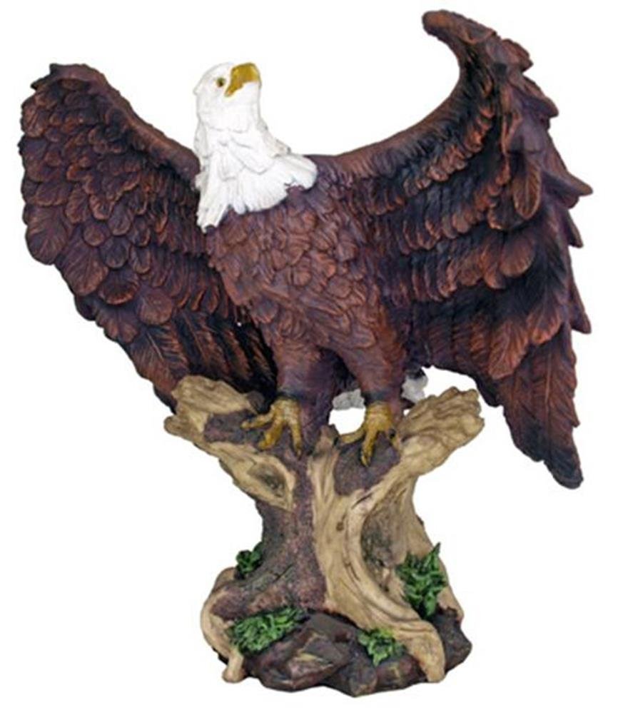 枝に止まる 空の王 白頭鷲 彫刻 彫像 高さ 約46ｃｍ/ ハクトウワシ アメリカ国鳥 記章 タカ目タカ科 絶滅危機種 インディアン プレゼント 贈り物 輸入品