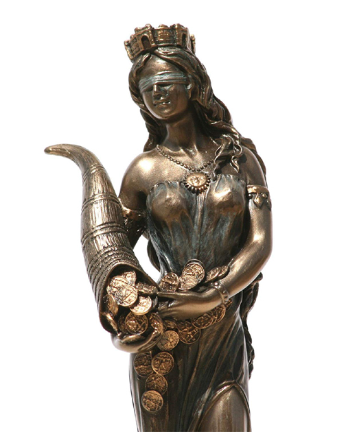 楽天市場 幸運の女神 フォルトゥナ フォルトゥーナ テュケー 彫刻 置物 彫像 タロットの運命の輪 幸福が満ちることのない底の抜けた壺 輸入品 浪漫堂ショップ