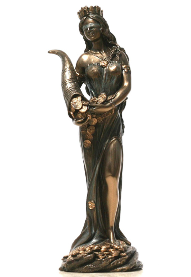 楽天市場 幸運の女神 フォルトゥナ フォルトゥーナ テュケー 彫刻 置物 彫像 タロットの運命の輪 幸福が満ちることのない底の抜けた壺 輸入品 浪漫堂ショップ