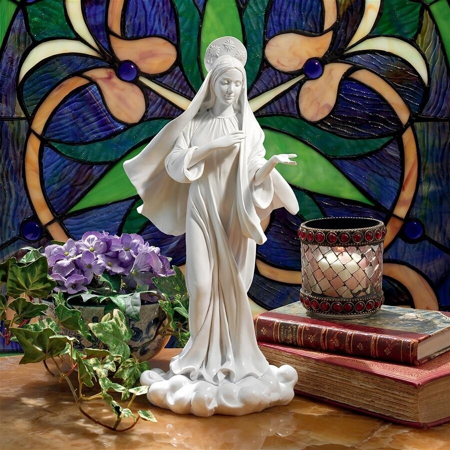 楽天市場】即納！白い聖母マリア彫像 大理石風 高さ23ｃｍ 慈悲と愛の 