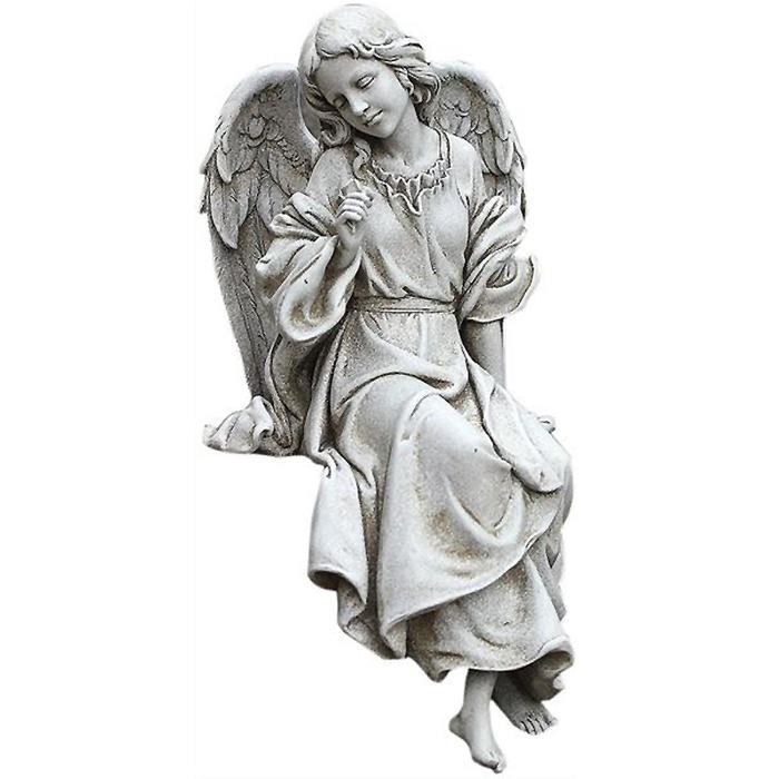 楽天市場 座って見下ろしている天使の彫刻 彫像 オブジェ高さ 約30ｃｍ 輸入品 浪漫堂ショップ