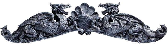 楽天市場 エーブベリー彫刻壁 ペディメントのドラゴン紋章 Heraldic Dragons Of Avebury Sculptural Wall Pediment 輸入品 浪漫堂ショップ