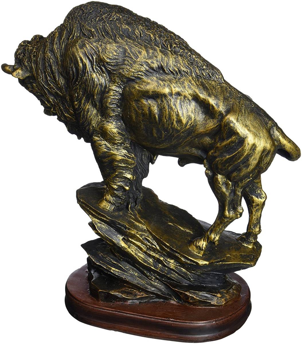 Antiqued Bronze Finish American Buffalo Statue Bison