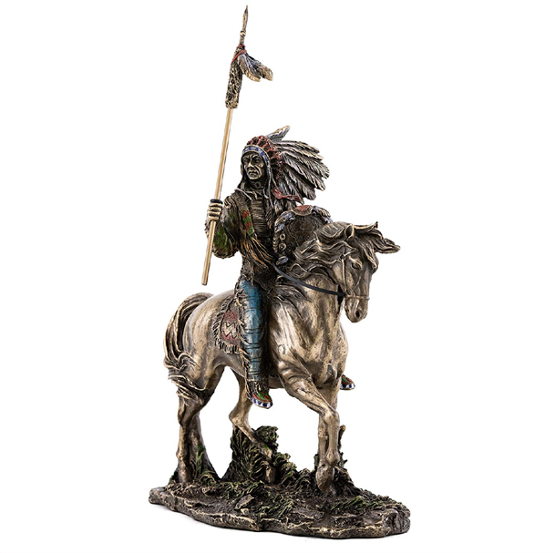 西洋彫刻 大西部のカウボーイ彫像/大西部開拓時代 騎兵隊 インディアン