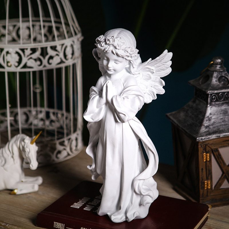 楽天市場】赤ちゃんを抱いた天使の彫像 高さ 約65ｃｍ ガーデン