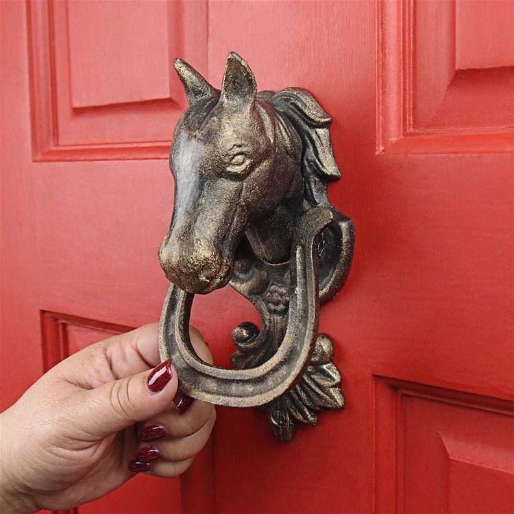 楽天市場】ライオンとスネーク持ち手の鋳鉄鋳造製 ドア・ノッカー 