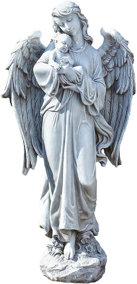 楽天市場 赤ちゃんを抱いた天使の彫像 高さ 約65ｃｍ ガーデンコレクション 宗教的ギフト 屋内外装飾 インテリア彫刻置物 庭園装飾品 輸入品 浪漫堂ショップ