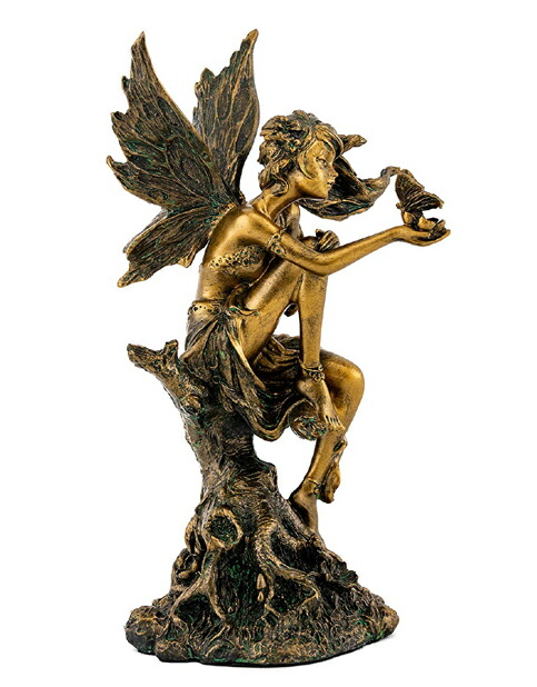 楽天市場 フォレストフェアリー 森の妖精 彫像 アンティークブロンズ風 彫像 高さ約ｃｍ Forest Fairy Butterfly Statue 輸入品 浪漫堂ショップ