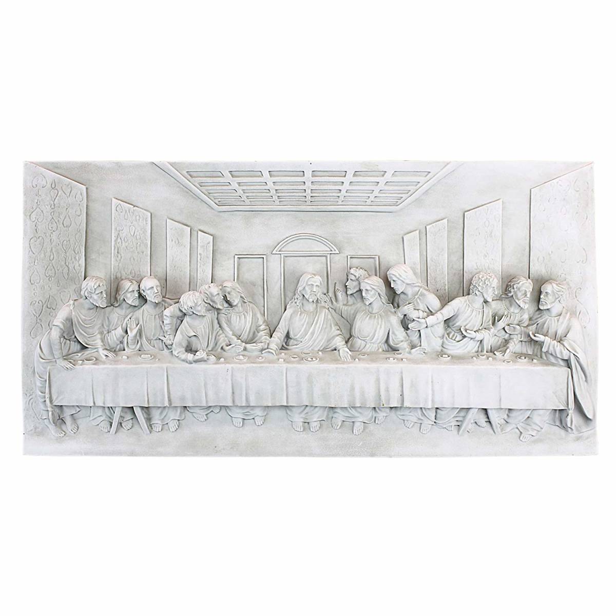 楽天市場 レオナルド ダ ビンチ 最後の晩餐 壁彫刻 彫像 The Last Supper Wall Frieze 輸入品 浪漫堂ショップ