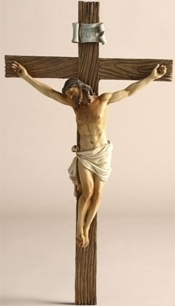 楽天市場】イエス・キリスト 十字架 彫刻 彫像 高さ 約34ｃｍ
