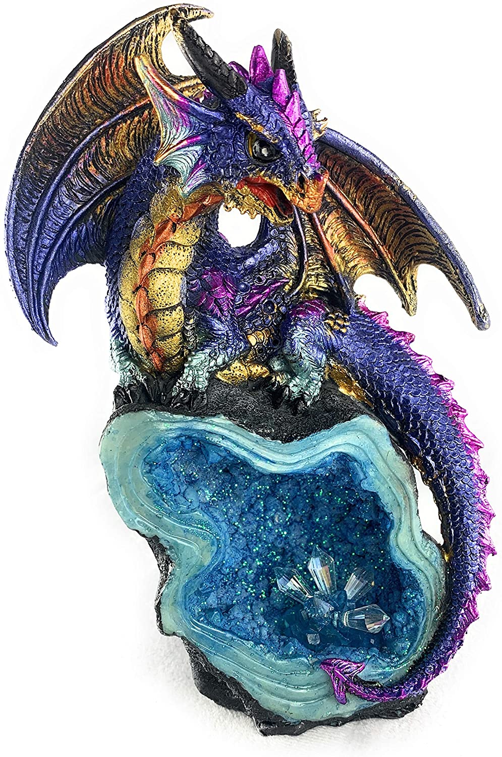 ロック クリスタルキャバーン 中世のファンタジー・ドラゴン彫像 装飾置物 彫刻/ 装飾デコール 贈り物（輸入品）s