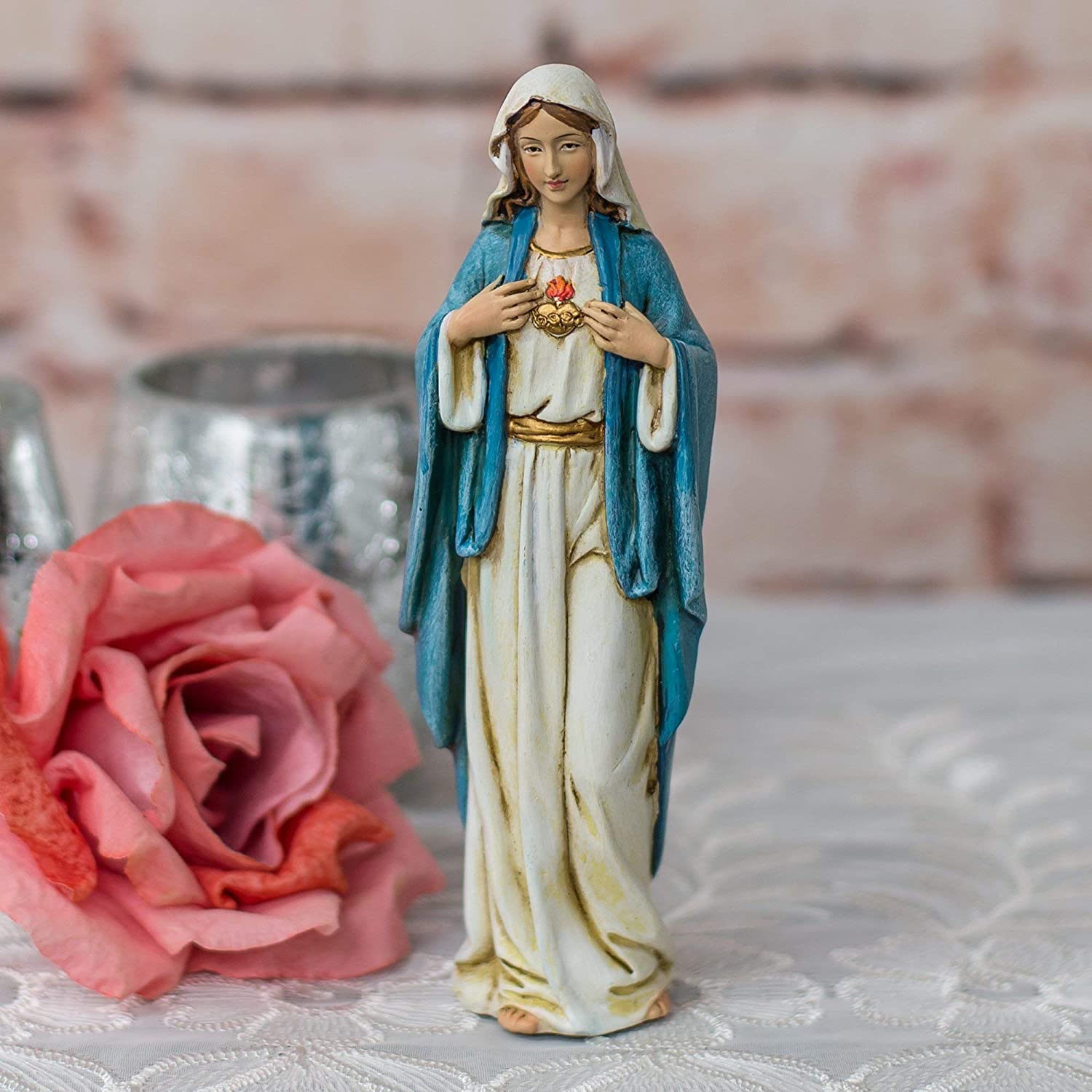 楽天市場聖母マリア 癒しのお姿 大理石風 彫刻 彫像 ラージ大型
