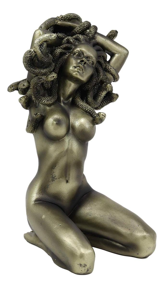 楽天市場】古代ギリシャ神話 ひざまずく裸の女神 ヘビの髪を持った