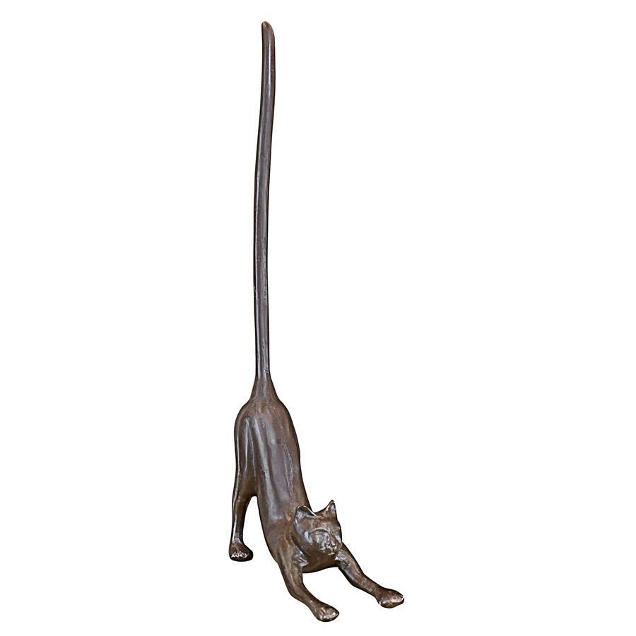 デザイン トスカノ製 尻尾が長い猫のペーパー タオル ホルダー アンティーク鋳鉄風 彫像 彫刻 輸入品 Marcsdesign Com