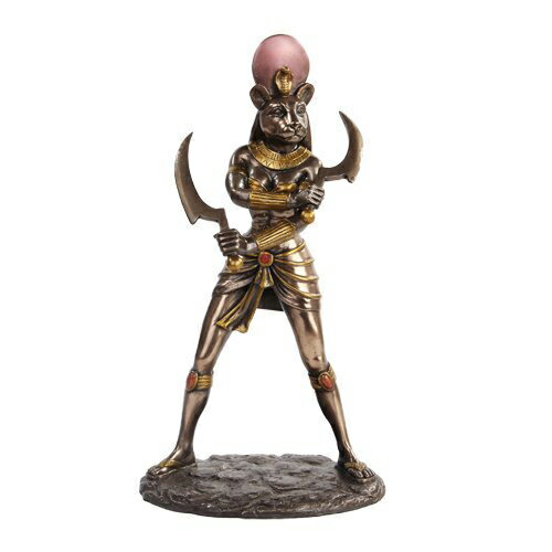 古代エジプト セクメト神話神 置物 彫刻 彫像 高さ28ｃｍ/ 11 Inch Egyptian Sekhmet Mythological God Resin Statue Figurine（輸入品）