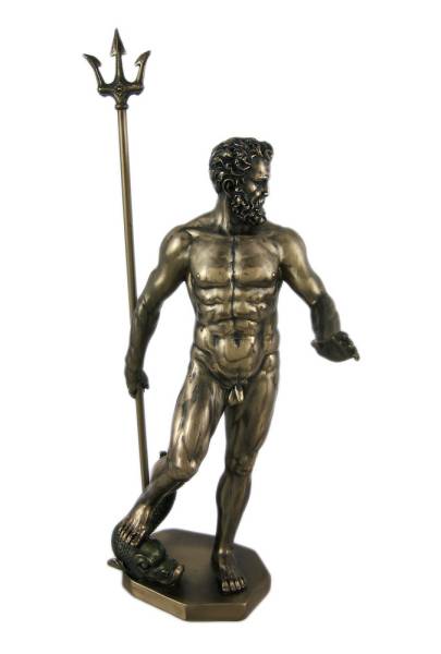 楽天市場 古代ギリシャの神 海神ポセイドン ネプチューン ブロンズ風 彫刻 彫像 Greek God Poseidon Nude Bronzed Statue Neptune 輸入品 浪漫堂ショップ