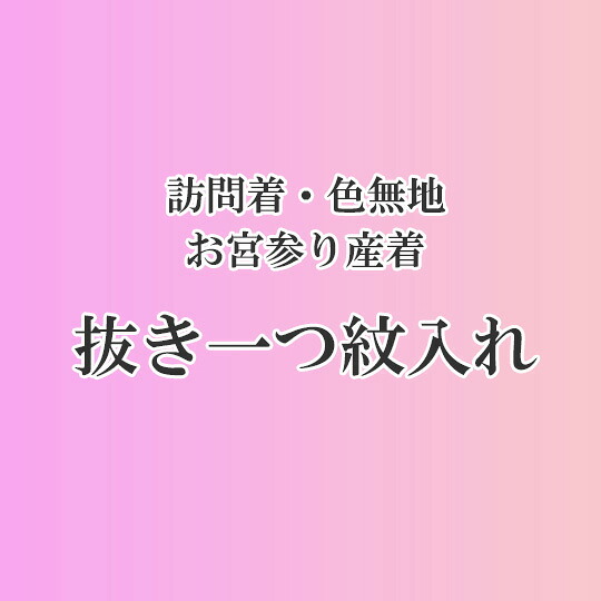 紋入れ 抜き一つ紋 家紋 抜き紋 訪問着 色無地 お宮参り 産着 9995 7,700円