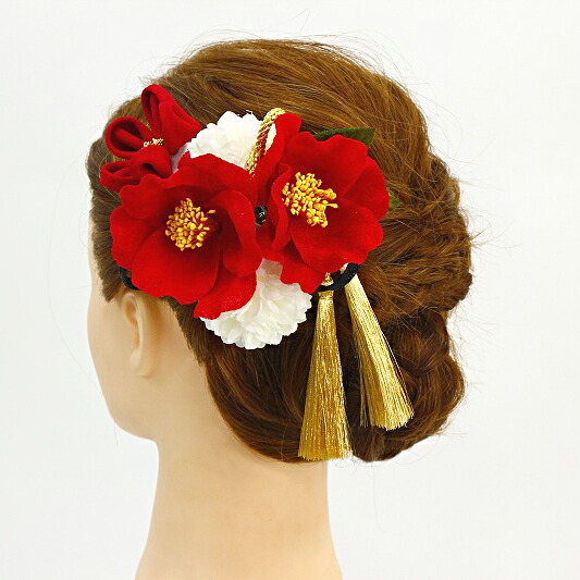 楽天市場 髪飾り 成人式 振袖 浴衣 卒業式 袴 結婚式 椿 赤 白 花 和 洋 かんざし 手作り 簪 つまみ細工 ちりめんフォーマル 花飾り 玉飾り ブライダル W 58 304 217 赤 白 P0 Si ロマン着物みやがわ