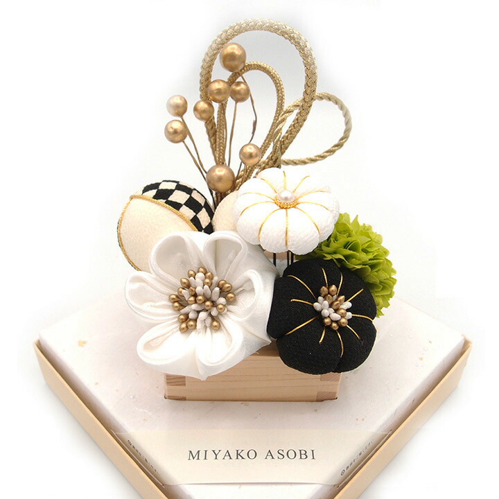 髪飾り ９点セット Miyako 和小物 京都 白 西陣 枡 花 袴 Asobi 成人式 浴衣 振袖 七五三 黒 和風 京あそび 着物