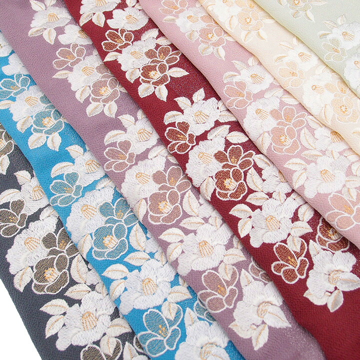 帯揚げ 帯上げ 帯あげ フォーマル 成人式 振袖 銀 椿 刺繍 日本製 単品 結婚式 お呼ばれ パーティ ママ振り 着物 袴 卒業式 和装小物 レディース 袷 単衣 おしゃれ 華やか つばき くすみカラー 送料無料 帯揚げ 成人式 r925　Si