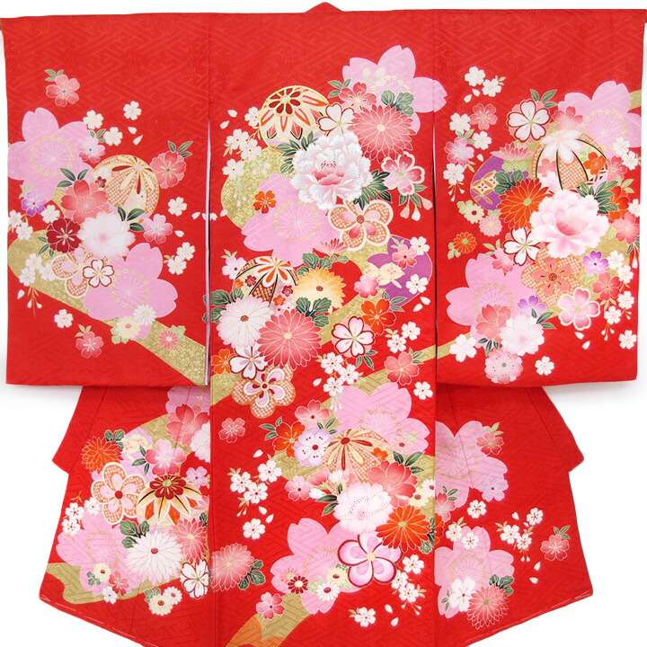 【賃借】お宮参り 産着 賃借 乳飲み子 お嬢さん 御召しもの 赤 さくら色 桜 鞠 貸御召しもの 祝着 正絹 御前上等品 友禅 刺しゅう 名著 鳥打ち帽 よ静止掛け 書き割り 往復貨物輸送無料 W25 W6740橘  omiyag0029 Si