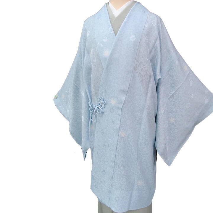 【ロング】正絹　上質な道中着　暈し縞柄 co0034_1.jpg