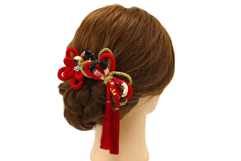 楽天スーパーsale 10 Off 髪飾り 成人式 振袖 袴 4点セット 花 リボン 赤 房つき かんざし 簪 髪かざり 和柄 ちりめん 古典 レトロ 和装 卒業式 結婚式 入園式 卒園式 謝恩会 W68 294 408 Sc2951 Wsi Sermus Es